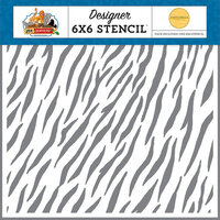 Carta Bella Paper - Zoo Adventure Collection - 6 x 6 Stencils - Zebra