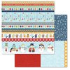 Carolee's Creations - Adornit - Snow Days Collection - 12 x 12 Double Sided Paper - Snowman Tickertape