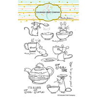 Colorado Craft Company - Clear Photopolymer Stamps - Tea Time Fun