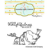Colorado Craft Company - Clear Photopolymer Stamps - Mini - Thoughtfulness Bird