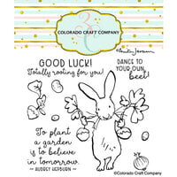 Colorado Craft Company - Garden Time Collection - Clear Photopolymer Stamps - Rooting For You