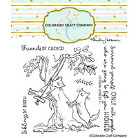 Colorado Craft Company - Furry Friends Collection - Clear Photopolymer Stamps - Lift You Higher Cats