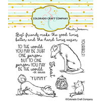 Colorado Craft Company - Furry Friends Collection - Clear Photopolymer Stamps - Treat Yourself