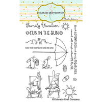 Colorado Craft Company - End Of Summer Fun Collection - Clear Photopolymer Stamps - Fun In The Sun