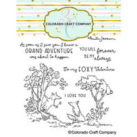 Colorado Craft Company - Clear Photopolymer Stamps - Forever Foxes