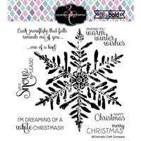 Colorado Craft Company - Big and Bold Collection - Clear Photopolymer Stamps - Winter Wishes Snowflake