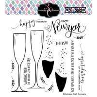 Colorado Craft Company - Big and Bold Collection - Clear Photopolymer Stamps - Champagne Celebrations