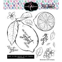 Colorado Craft Company - Big and Bold Collection - Clear Photopolymer Stamps - Lemon Zest