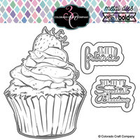 Colorado Craft Company - Big and Bold Collection - Dies - Sweet Friend Cupcake