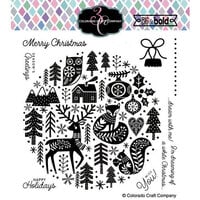 Colorado Craft Company - Big and Bold Collection - Clear Photopolymer Stamps - Nordic Ornament