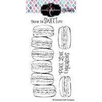Colorado Craft Company - Big and Bold Collection - Clear Photopolymer Stamps - Slimline - Macarons
