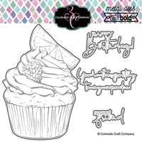 Colorado Craft Company - Big and Bold Collection - Dies - Citrus Berry Cupcake