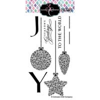 Colorado Craft Company - Big and Bold Collection - Christmas - Clear Photopolymer Stamps - Joy Ornaments
