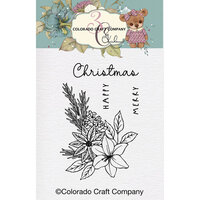 Colorado Craft Company - Christmas - Clear Photopolymer Stamps - Mini - Floral Accent