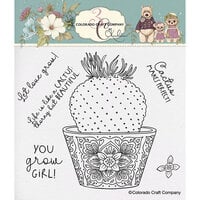 Colorado Craft Company - The Way Of Plants Collection - Clear Photopolymer Stamps - Grow Girl