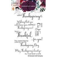 Colorado Craft Company - Savvy Sentiments Collection - Clear Photopolymer Stamps - Truly Thankful