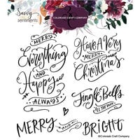 Colorado Craft Company - Savvy Sentiments Collection - Clear Photopolymer Stamps - Merry Everything Sentiments
