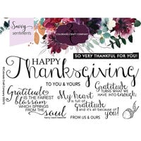 Colorado Craft Company - Savvy Sentiments Collection - Clear Photopolymer Stamps - Slimline - Gratitude