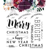Colorado Craft Company - Savvy Sentiments Collection - Christmas - Clear Photopolymer Stamps - Holiday Quick Cards Large