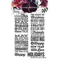 Colorado Craft Company - Savvy Sentiments Collection - Christmas - Clear Photopolymer Stamps - Holiday Quick Cards Small