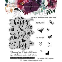 Colorado Craft Company - Savvy Sentiments Collection - Clear Photopolymer Stamps - Galentine's Day