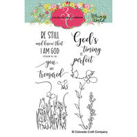 Colorado Craft Company - Whimsy World Collection - Clear Photopolymer Stamps - Be Still Bookmarks