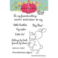 Colorado Craft Company - Whimsy World Collection - Clear Photopolymer Stamps - Big Brother/Sister