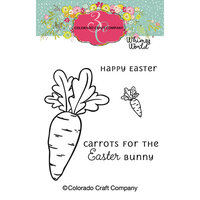 Colorado Craft Company - Whimsy World Collection - Clear Photopolymer Stamps - Carrots for Bunny Mini