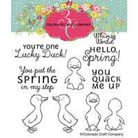 Colorado Craft Company - Whimsy World Collection - Clear Photopolymer Stamps - Lucky Duck