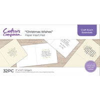 Crafter's Companion - 5.5 x 5.5 Insert Pad - Christmas Wishes - Gold and Silver