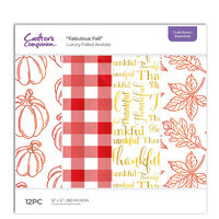 Crafter's Companion - 12 x 12 Luxury Foiled Acetate Pack - Fabulous fall