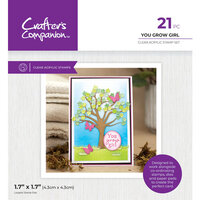 Crafter's Companion - Garden Collection - Clear Acrylic Stamps - You Grow Girl