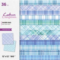 Crafter's Companion - 12 x 12 Paper Pad - Blue Pastel Plaid