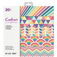 Crafter's Companion - 12 x 12 Paper Pad - Retro Rainbow