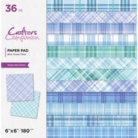 Crafter's Companion - 6 x 6 Paper Pad - Blue Pastel Plaid