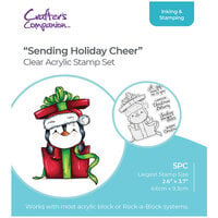 Crafter's Companion - Clear Acrylic Stamps - Sending Holiday Cheer