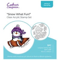 Crafter's Companion - Clear Acrylic Stamps - Snow What Fun!