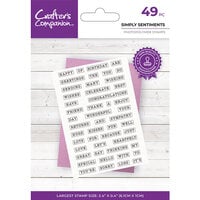 Crafter's Companion - Clear Photopolymer Stamps - Simply Sentiments
