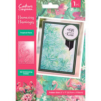 Crafter's Companion - Flamazing Flamingos Collection - 3D Embossing Folder - Tropical Flora