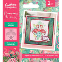 Crafter's Companion - Flamazing Flamingos Collection - Clear Acrylic Stamps - Together Forever