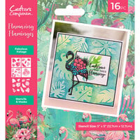 Crafter's Companion - Flamazing Flamingos Collection - Stencils - Fabulous Foliage