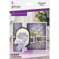 Crafter's Companion - Gemini - 5 x 7 2D Embossing Folder - Cracked Wall
