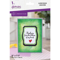 Crafter's Companion - Gemini - 5 x 7 2D Embossing Folder - Luscious Leaves