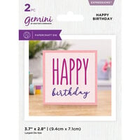 Crafter's Companion - Gemini - Dies - Expressions - Happy Birthday