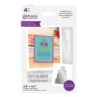 Crafter's Companion - Gemini - Clear Acrylic Stamp and Die Set - Celebration Cake