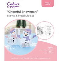 Crafter's Companion - Gemini - Clear Acrylic Stamp and Die Set - Cheerful Snowman