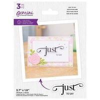 Crafter's Companion - Clear Acrylic Stamp and Die Set - Just to Say