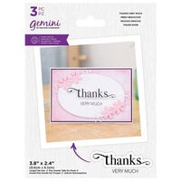 Crafter's Companion - Gemini - Clear Acrylic Stamp and Die Set - Thanks Very Much