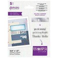 Crafter's Companion - Gemini - Clear Acrylic Stamp and Die Set - Just To Say You Are Amazing
