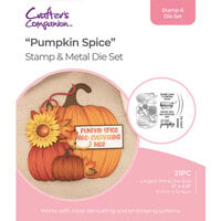 Crafter's Companion - Gemini - Clear Acrylic Stamp and Die Set - Pumpkin Spice